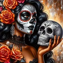 Catrina con teschio